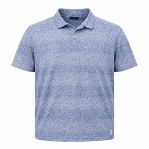 Perry Ellis Pima Cotton Polo Shirt Mens XXL Blue White Striped Short Sleeve XXL